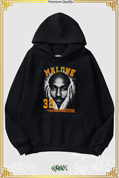Grove Fashion Malone Three Thread Oversize Hooded Sweatshirt Hoodie