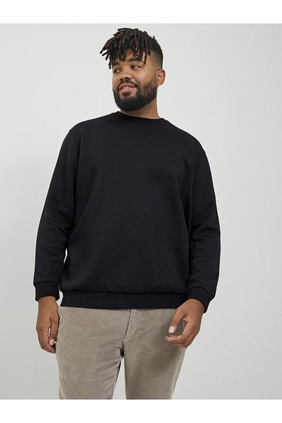 Jack & Jones Plus Суитшърт с един цвят и големи размери
