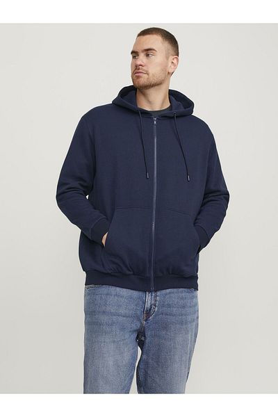 Jack & Jones Plus Kapuzenpullover mit Reißverschluss in Übergröße