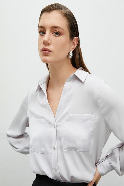 Koton Women's Clothing Shirt 4wak60223uw Gray