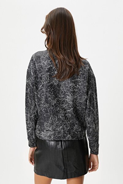 Koton Γυναικείο φούτερ με γκρι σχέδιο