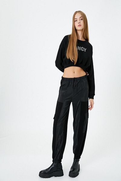 Koton Schwarze Jogginghose für Damen