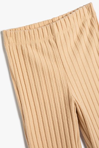 Koton K24 4wkg40112ak 100 Deve Tüyü Kız Çocuk Elastan Jersey Pantolon