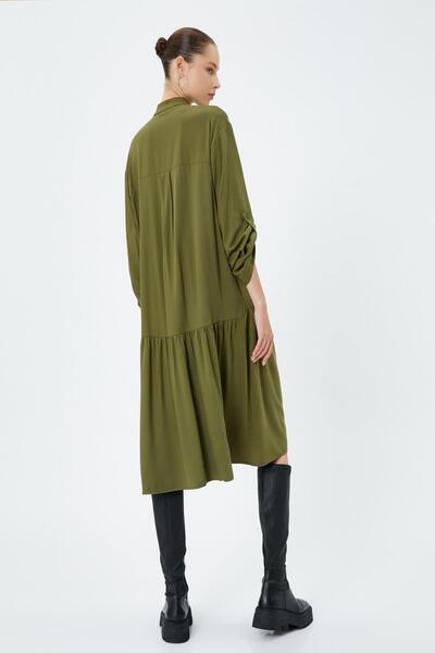 Koton Dámské khaki šaty