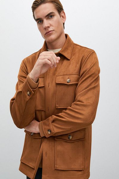 Koton Men's Camel Hair Jacket