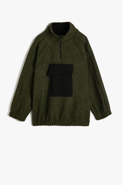 Koton Boy's Khaki Sweatshirt