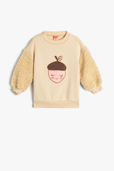 Koton Baby Girl Beige Sweatshirt