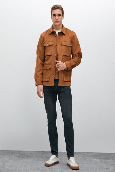 Koton Men's Camel Hair Jacket