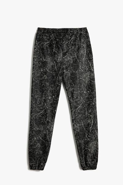 Koton Graue gemusterte Jogginghose für Damen