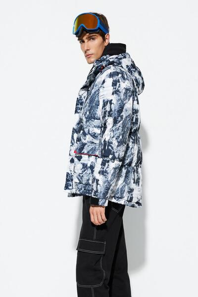 Koton Ανδρικό μπουφάν με γαλάζιο σχέδιο