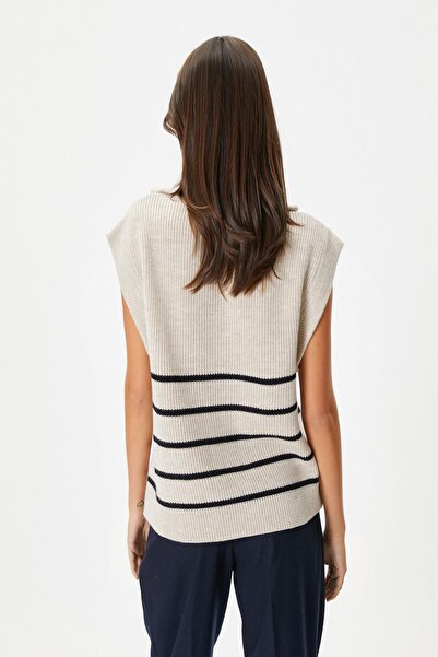 Koton Жіночий темно-синій жилет у смужку