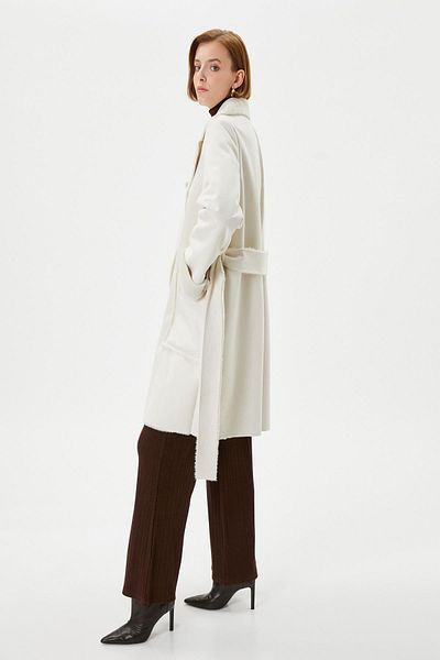Koton Women's Off-White Coat