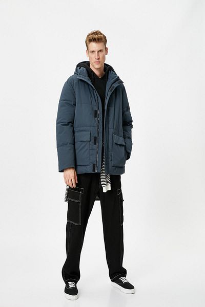 Koton Μπουφάν ανδρικών ρούχων Navy Blue