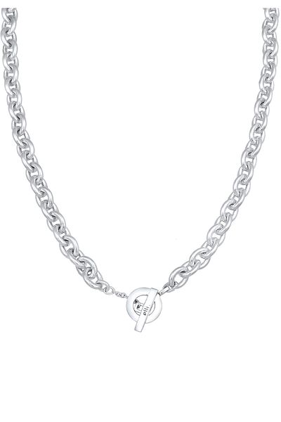 ELLI Halskette Ankerkette Grob Glieder Unisex 925 Silber rhodiniert