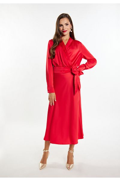 Faina Satin Wickelbluse - Uvolněný střih od Koosh