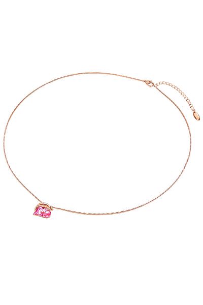 Rafaela Donata Silberhalskette Kette mit Anhänger Sterling Silber roségold verziert mit Kristallen von Swarovski® R