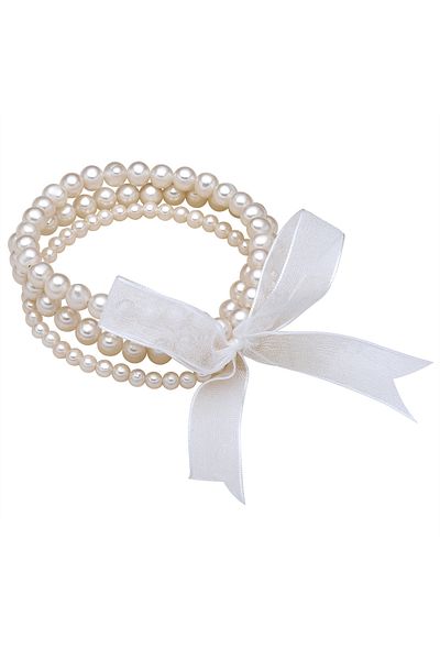 Rafaela Donata Perlenarmband 3'lü Set Armbänder Süßwasser-Zuchtperle weiß