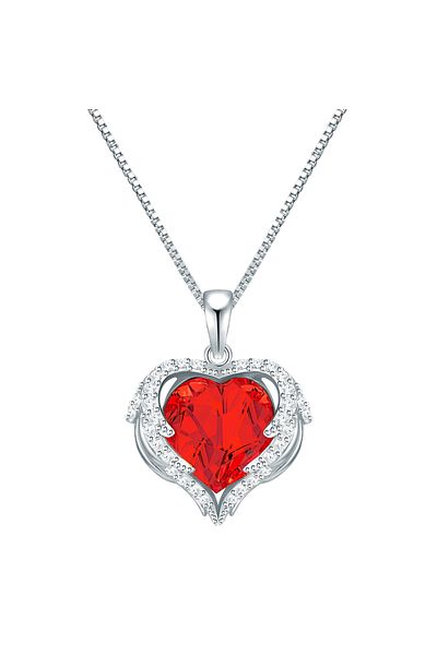 Rafaela Donata Silberhalskette Kette mit Anhänger Sterling Silber verziert mit Kristallen von Swarovski® heller Sia