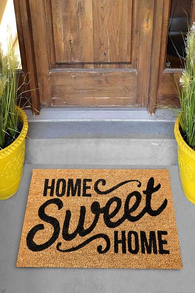 on the clouds سجادة باب أمامية مزخرفة مطبوعة رقميًا من Home Sweet Home