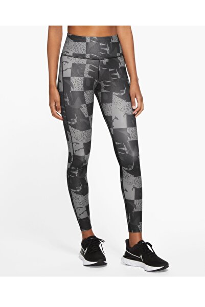 Nike Dri-Fit Epic Fast Graphic Mid-Rise Running Kadın Tayt DQ6310-010