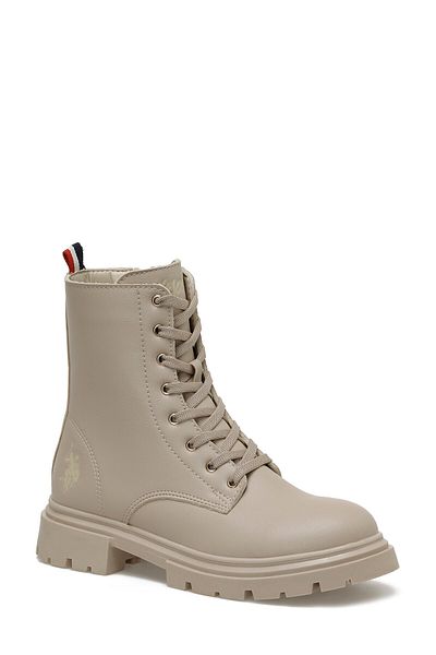 U.S. Polo Assn. HALLES 3PR Μπεζ Γυναικείες Μπότες Biker