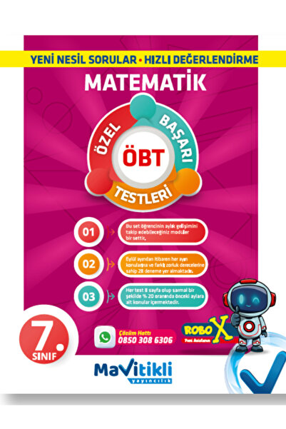 Mavitikli Yayıncılık 7.SINIF MATEMATİK ÖZEL BAŞARI TESTLERİ-ÖBT
