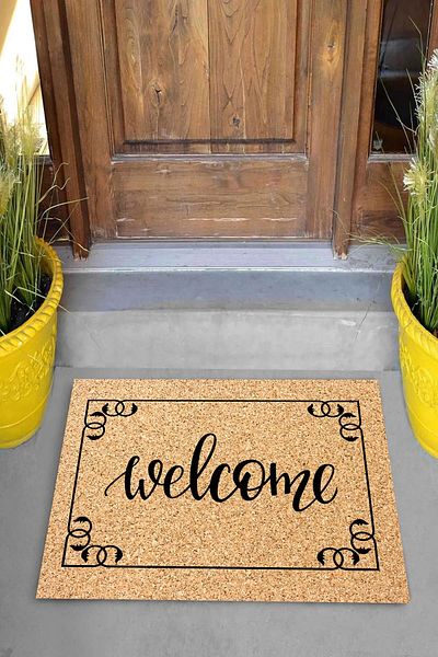 Pelangi Digital Printed Welcome Written Decorative Door Mat