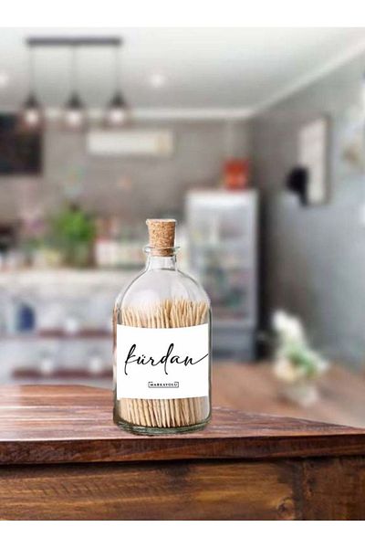 Markayolu CORK TIPED GLASS BOTTLE LABELED COAT