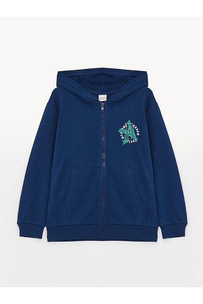 LC Waikiki Boy's Hooded Zippered Long Sleeve Sweatshirt