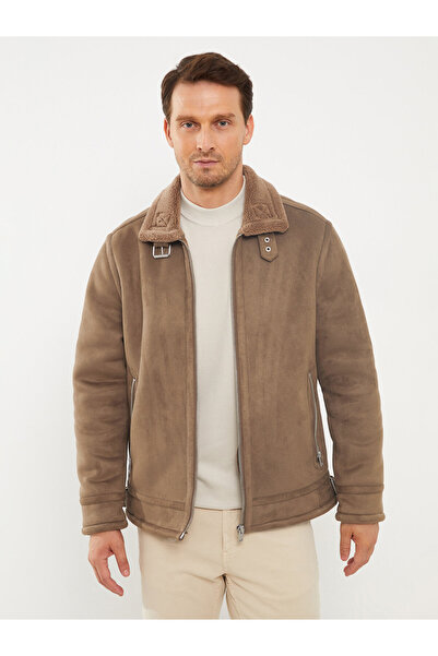 LC Waikiki Palton de piele întoarsă pentru bărbați - guler de Cămașă, croire ...