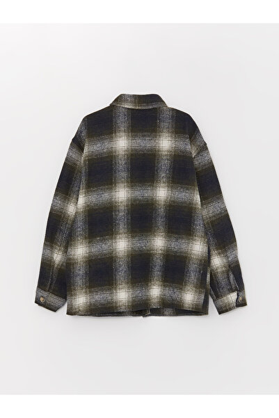 LC Waikiki Kényelmes szabású kockás fiú ingkabát