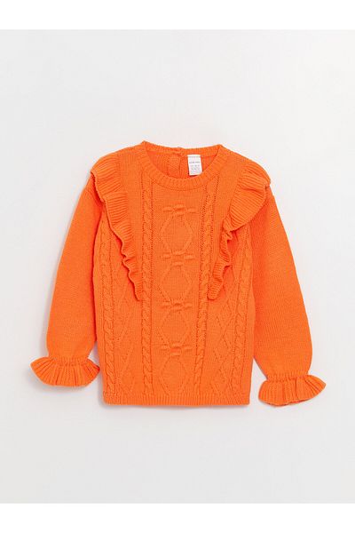 LC Waikiki Kislány kötött pulóver - nyakú, saját mintás