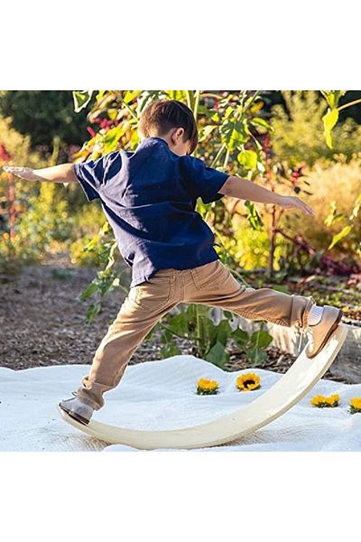 aliwooden UNPAINTED 80X28 cm Balance Board for Ages 3+ and Adults