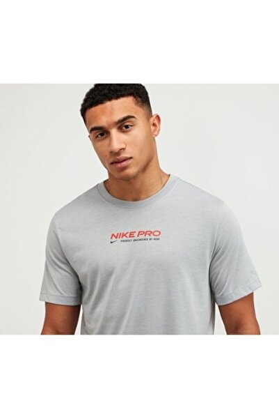 Nike Pro Dri-Fit Training Erkek Gri T-shirt DM5677-077