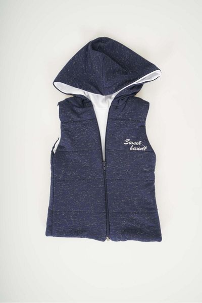 MİNİKO KİDS BABY BOY ZIPPERED HOODED COTTON VEST