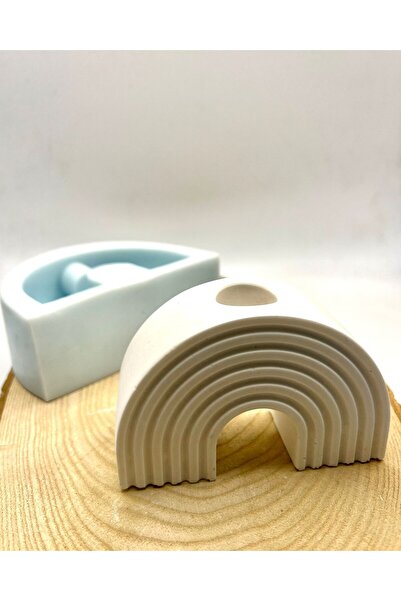 Atölye Eda Dem Rainbow Şamdan Silikon Kalıp