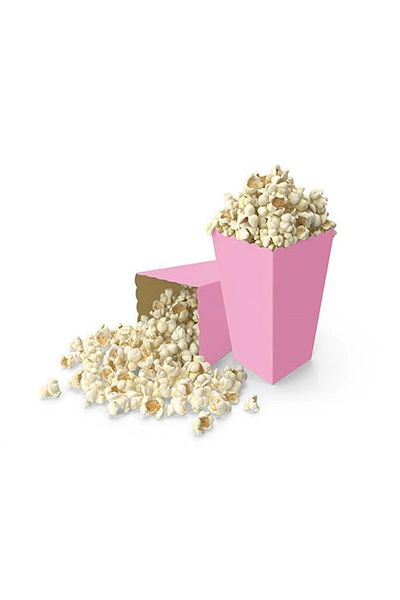 Party Fantasy Corn Box Chips Box 8 Pieces Pink Popcorn Box Cardboard Popcorn Cup Party Birthday