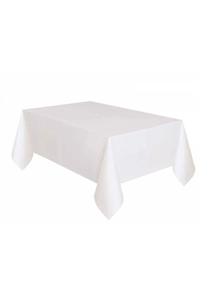 Party Fantasy White Tablecloth 120x180 Cm Birthday Party Disposable Plastic T...
