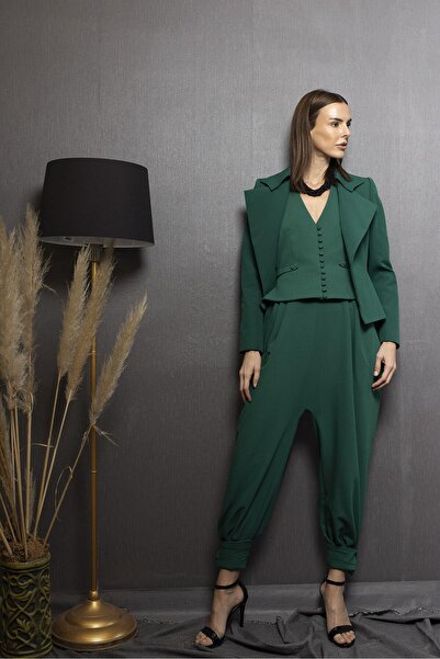 Genel Markalar Route Yeşil Yelek ve Ceketli Tulum