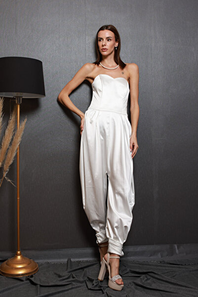 aylin yılmaz Niccon ofWhite Straples Şık Tulum