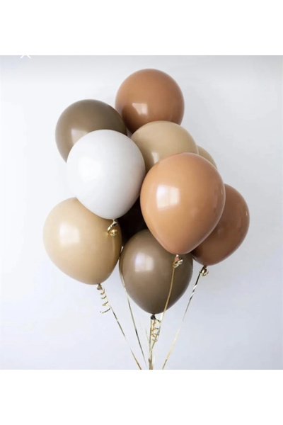 Çemrek Süs Parti Coffee shades latex balloon 12 inch 15 pcs