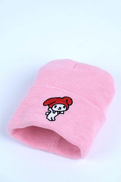 Toum Touz Eyl Melody Embroidery Unisex Pink Beret
