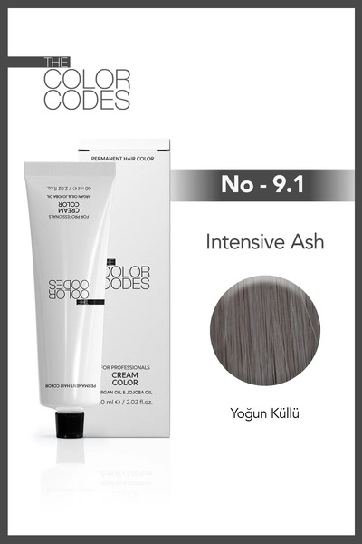 THE COLOR CODES KALICI KREM SAÇ BOYASI 9.1 YOĞUN KÜLLÜ 60 ML