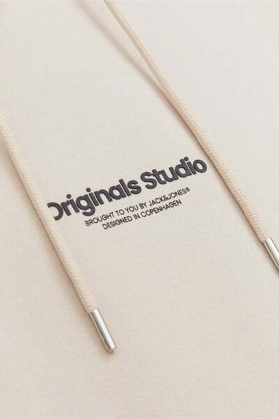 Jack & Jones Men's Jorvesterbro Hooded Comfortable Cut Sweatshirt 12241687 Stone