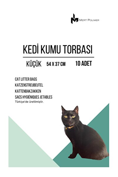 Mert Polimer Kedi Kumu Torbası Küçük Boy (54 X 37 CM) 10'lu Paket