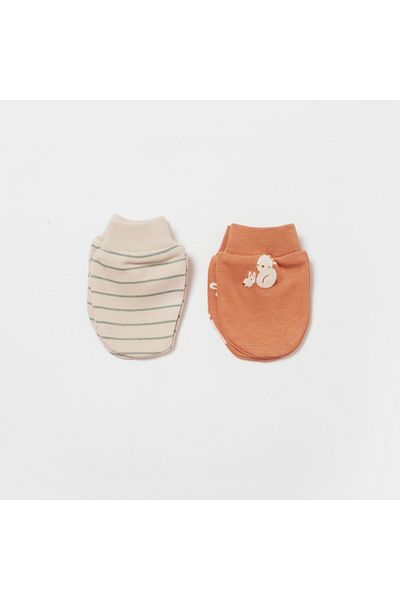 Biorganic Cool Lines Bunny 2-Piece Baby Gloves 72219