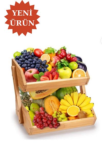 NEWNOW Bamboo 2-Tier Organizer, Multi-Purpose Organizer