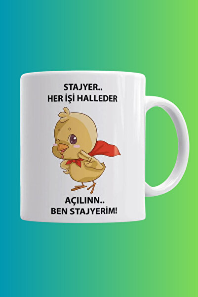 HobiShop Stajyer Baskılı Kupa Bardak - Stajyer Kupa Bardak