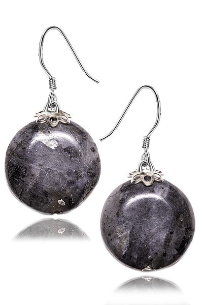 Tesbih Atölyesi Certified Aaa+ Quality Labradorite Stone Natural Stone Earrings