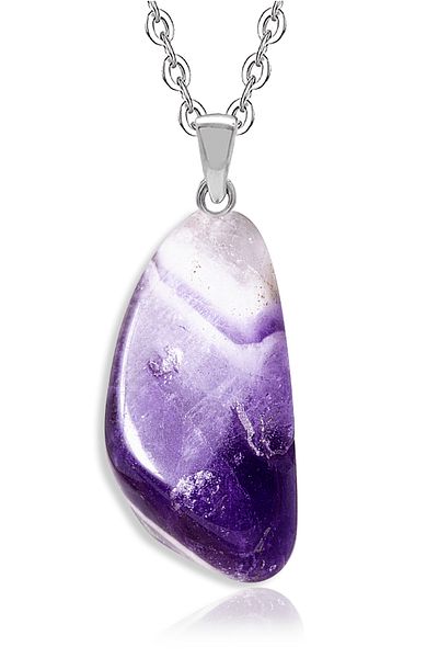 Tesbih Atölyesi Certified Raw Amorphous Natural Amethyst Stone Necklace